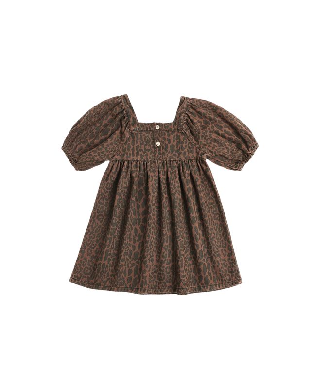 Rylee + Cru Gretta Babydoll Dress Leopard