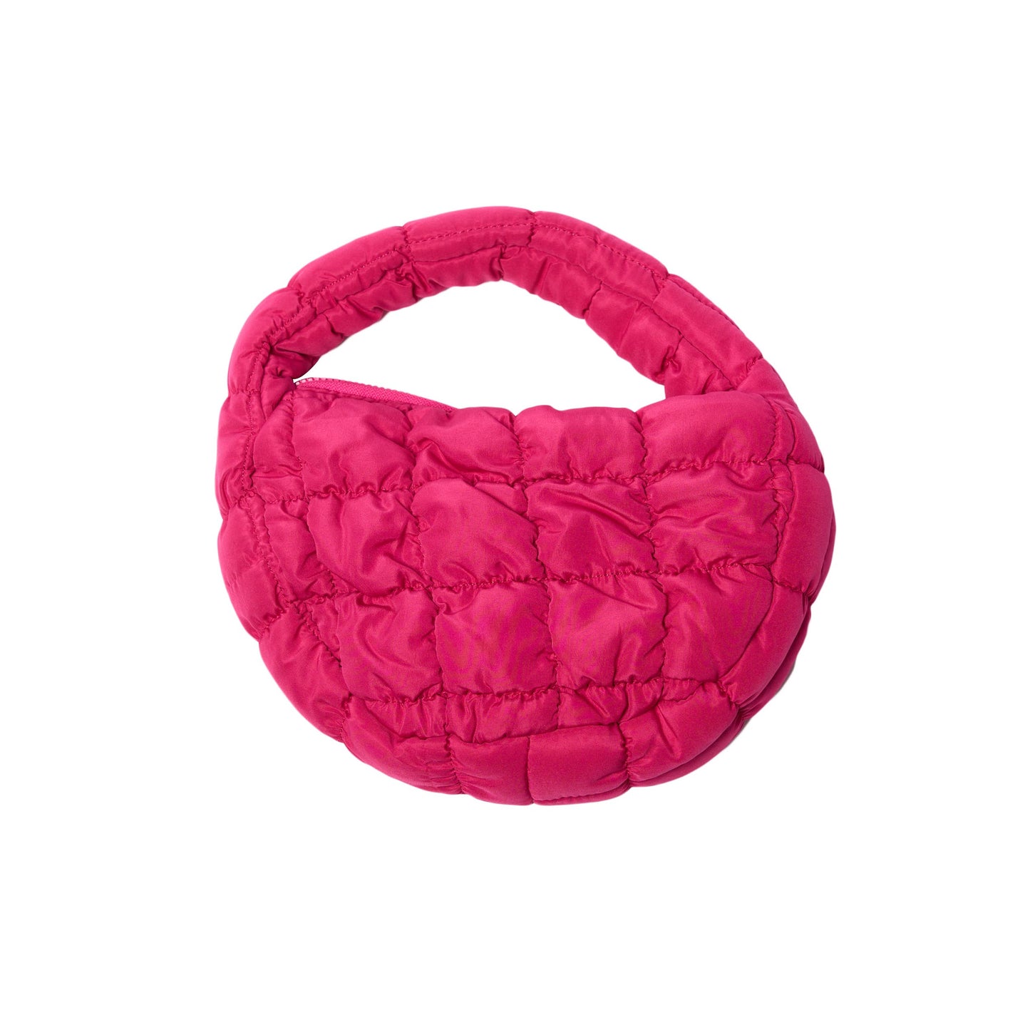 Malibu Sugar - Mini Quilted Nylon Purse - Bright Pink