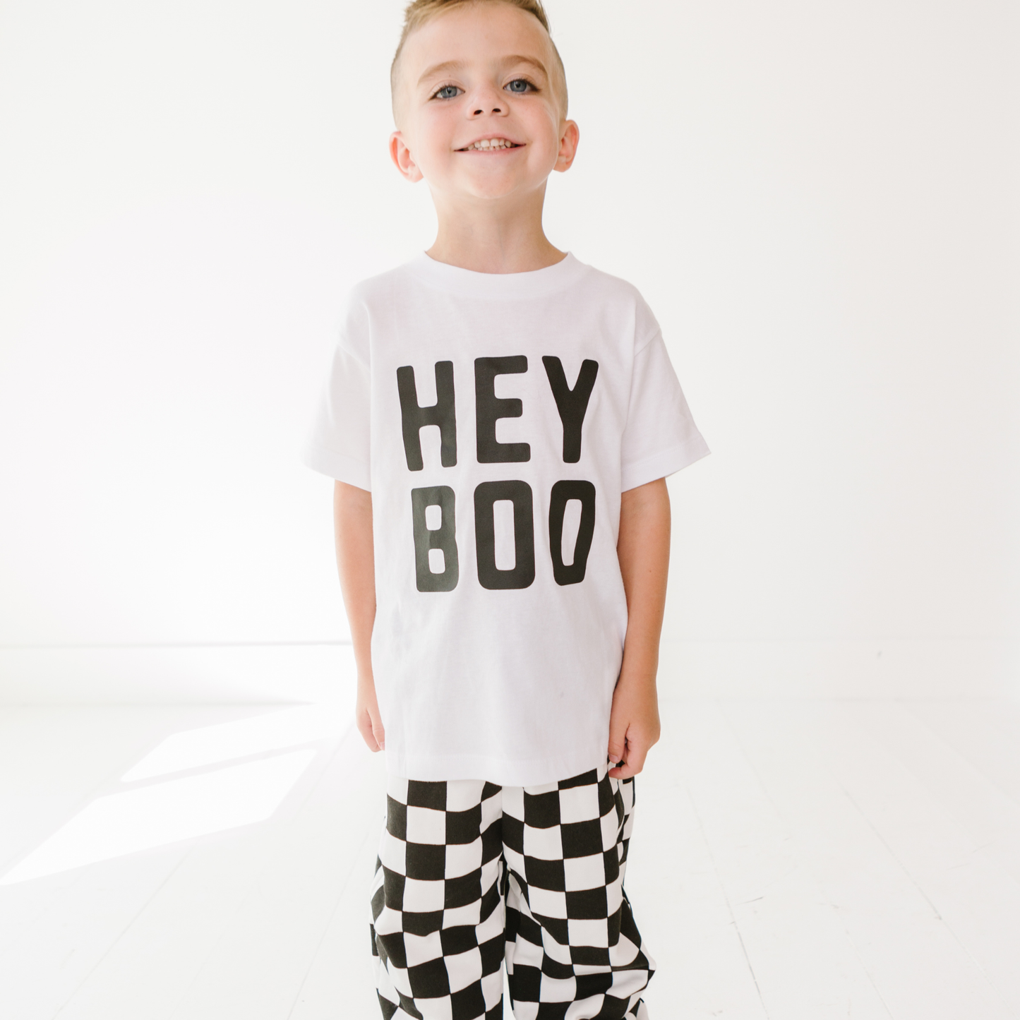 Benny & Ray Apparel - Hey Boo Halloween Shirt: White