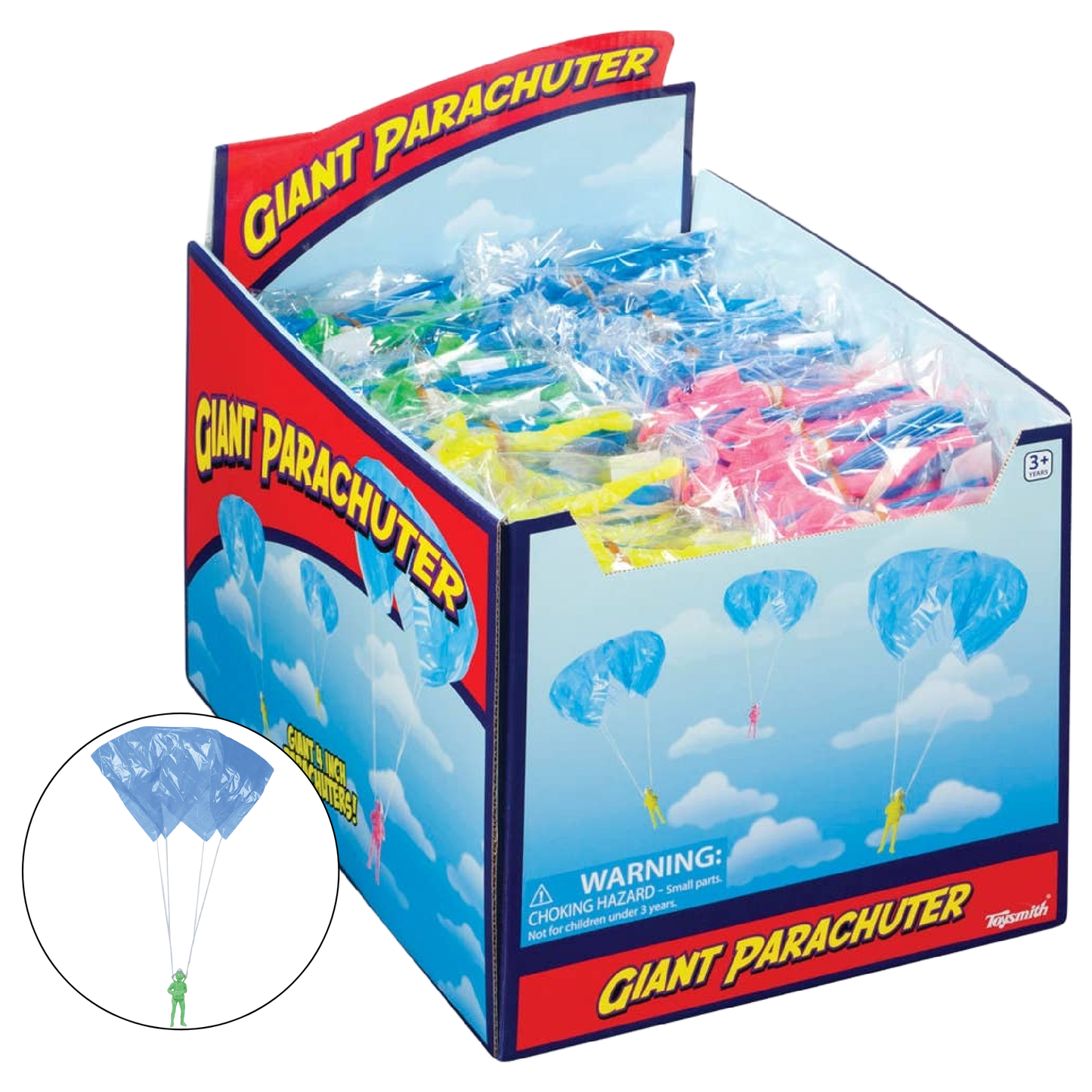 Toysmith - Giant Parachuter, Assorted Colors