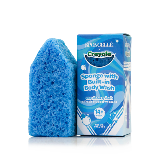Spongellé - Cerulean Splash Body Buffer | Crayola x Spongellé | Crayon