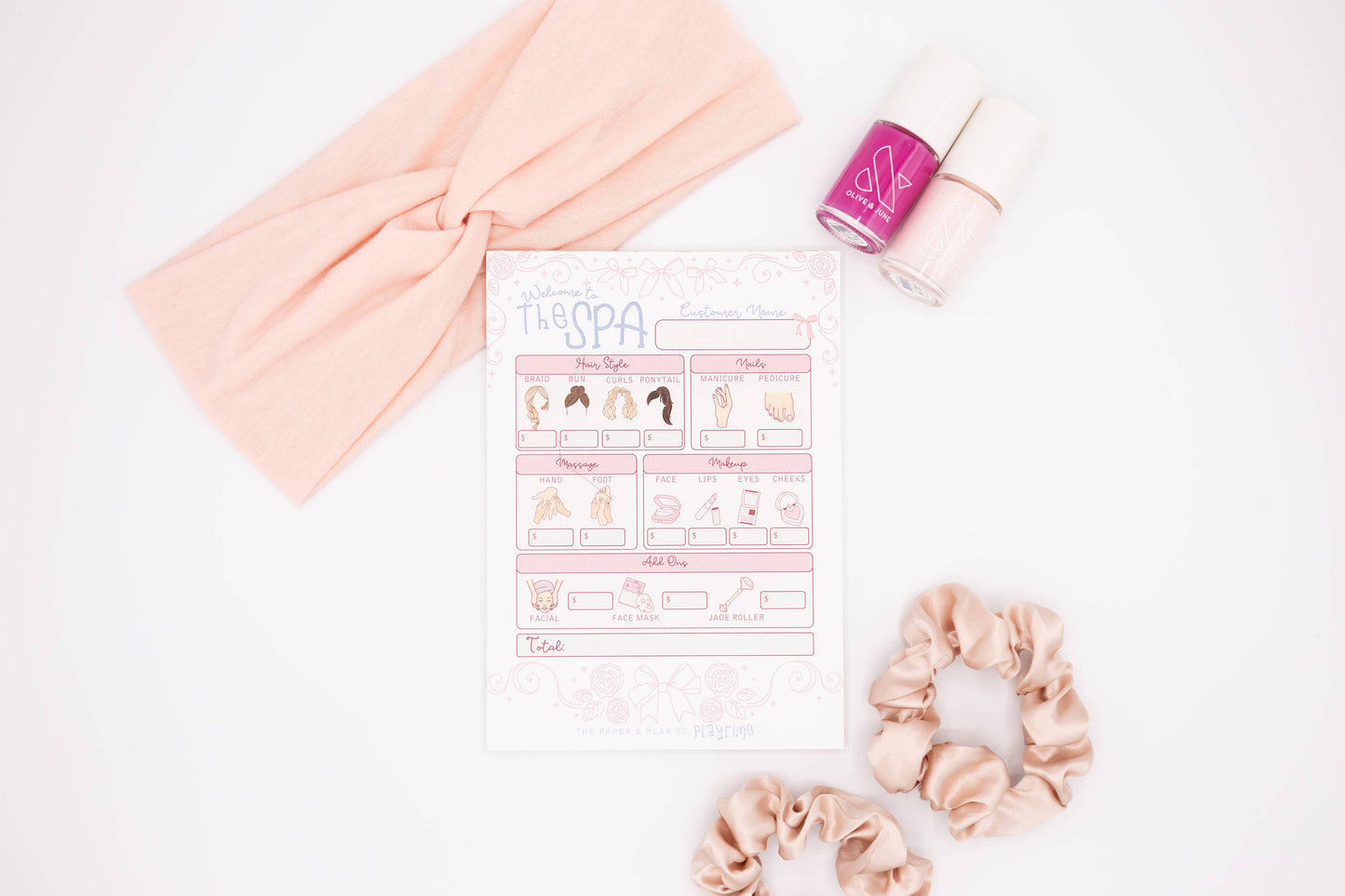 The Paper and Plan Co. - Spa Day Playtime Pad®