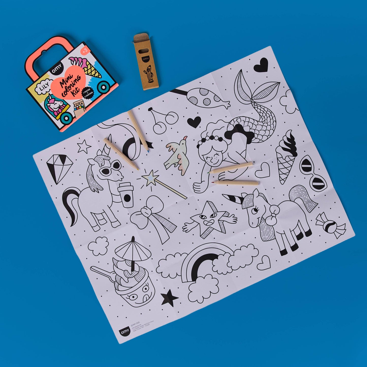 OMY - MINI POCKET COLORING - UNICORN