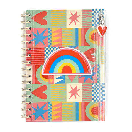 SNIFTY - KEEP IT TOGETHER PENCIL POUCH JOURNAL - GEO LOVE