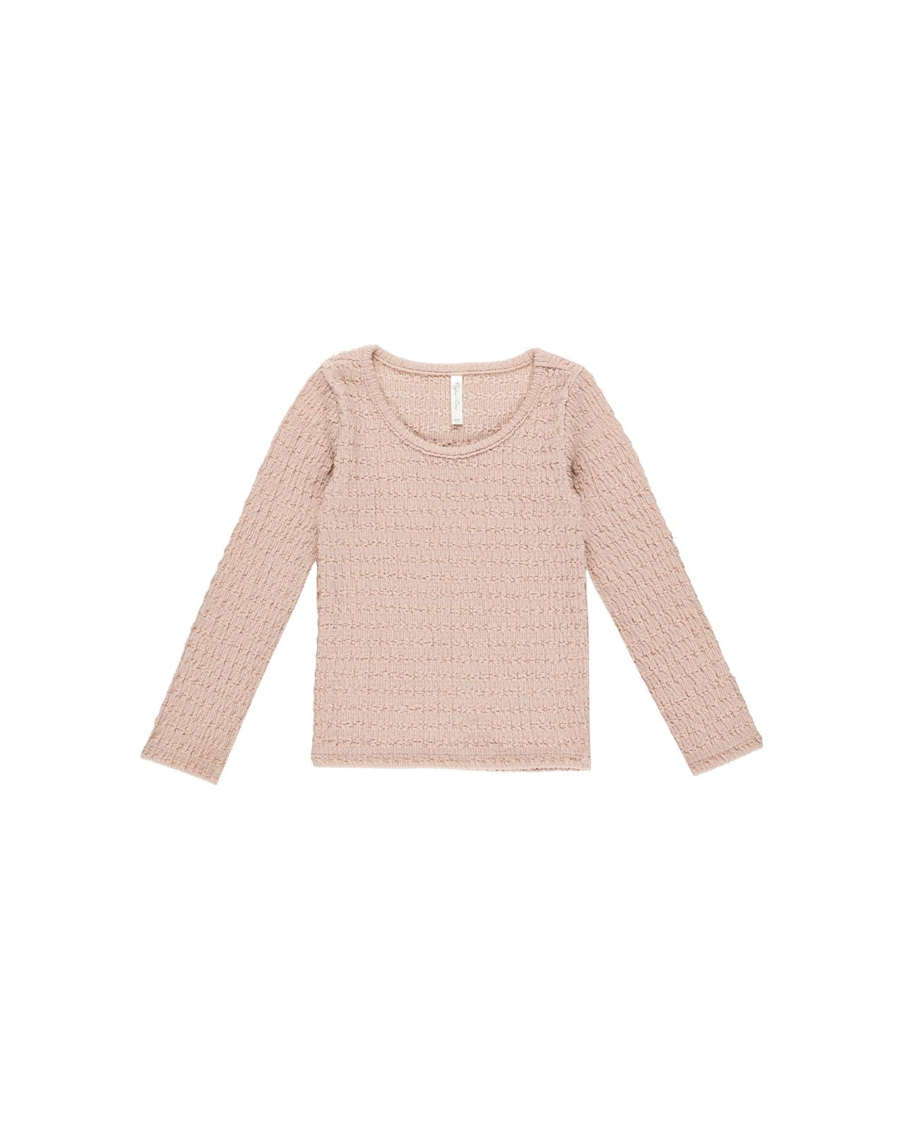 Rylee + Cru Textured Long Sleeve Top  Rose