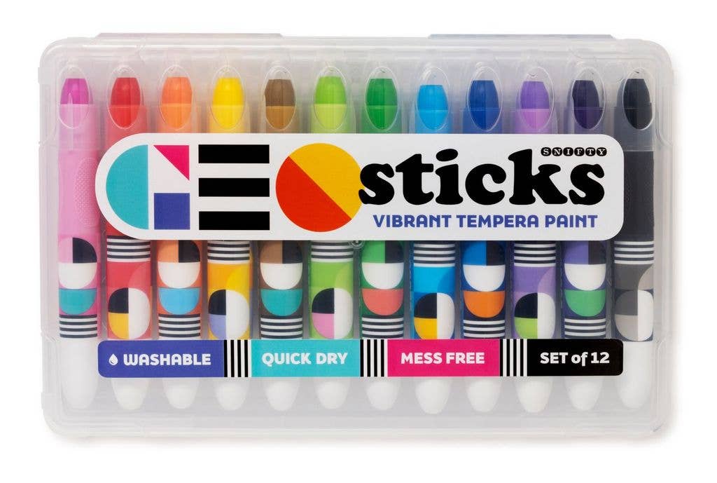 SNIFTY - GEO STICKS VIBRANT TEMPERA PAINT STICKS - BRIGHTS
