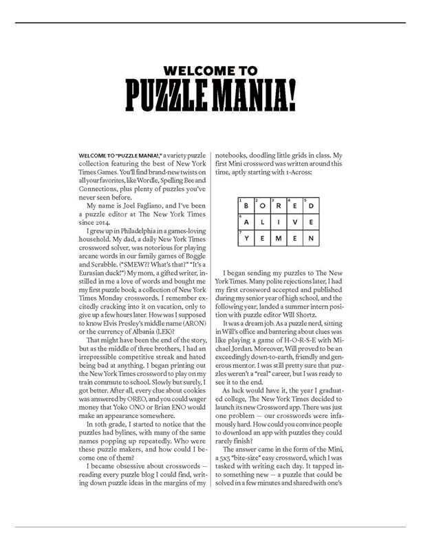 Simon & Schuster - Puzzle Mania! by The New York Times Games Hardcover