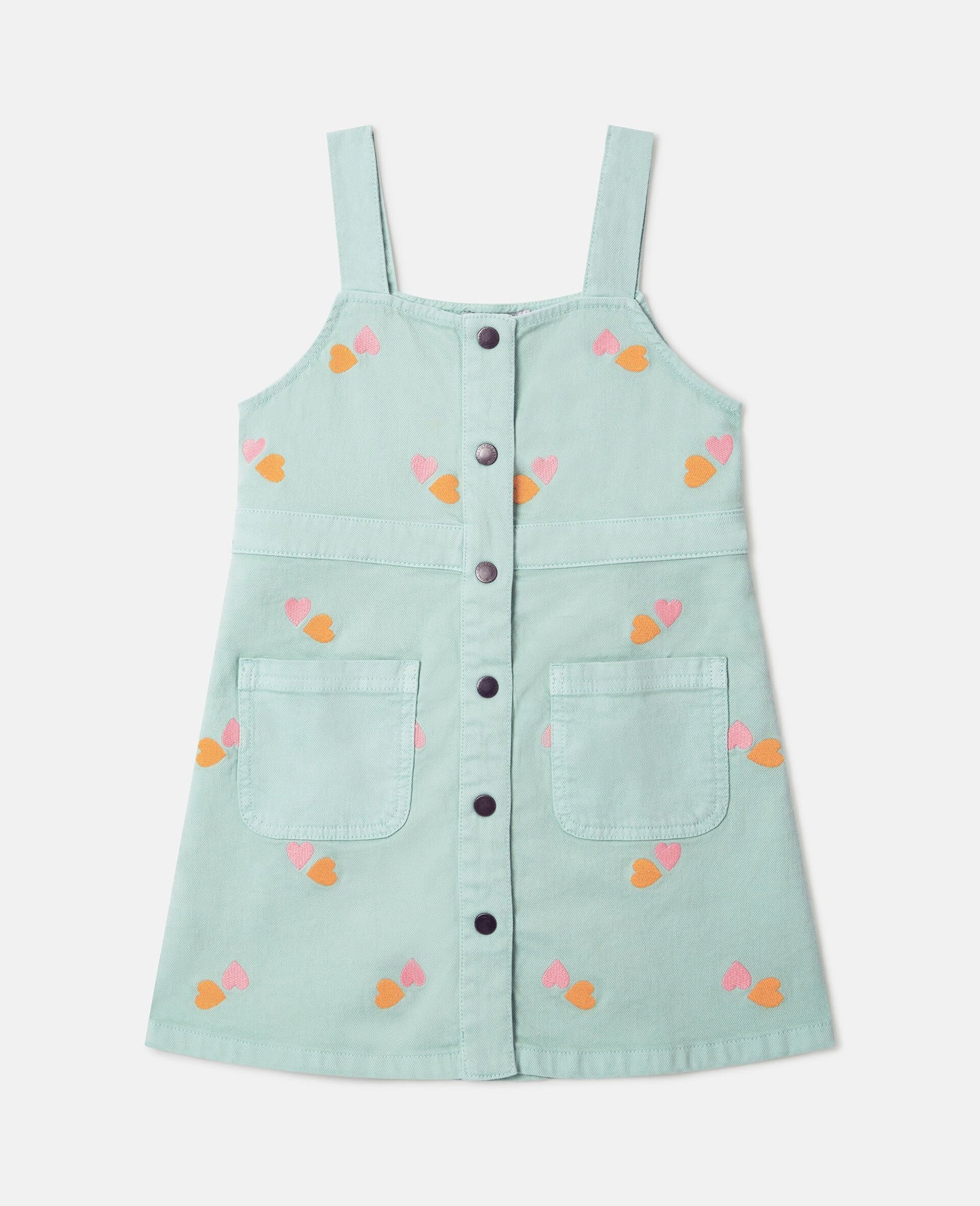 Stella McCartney Heart-Embroidered Gabardine Dress