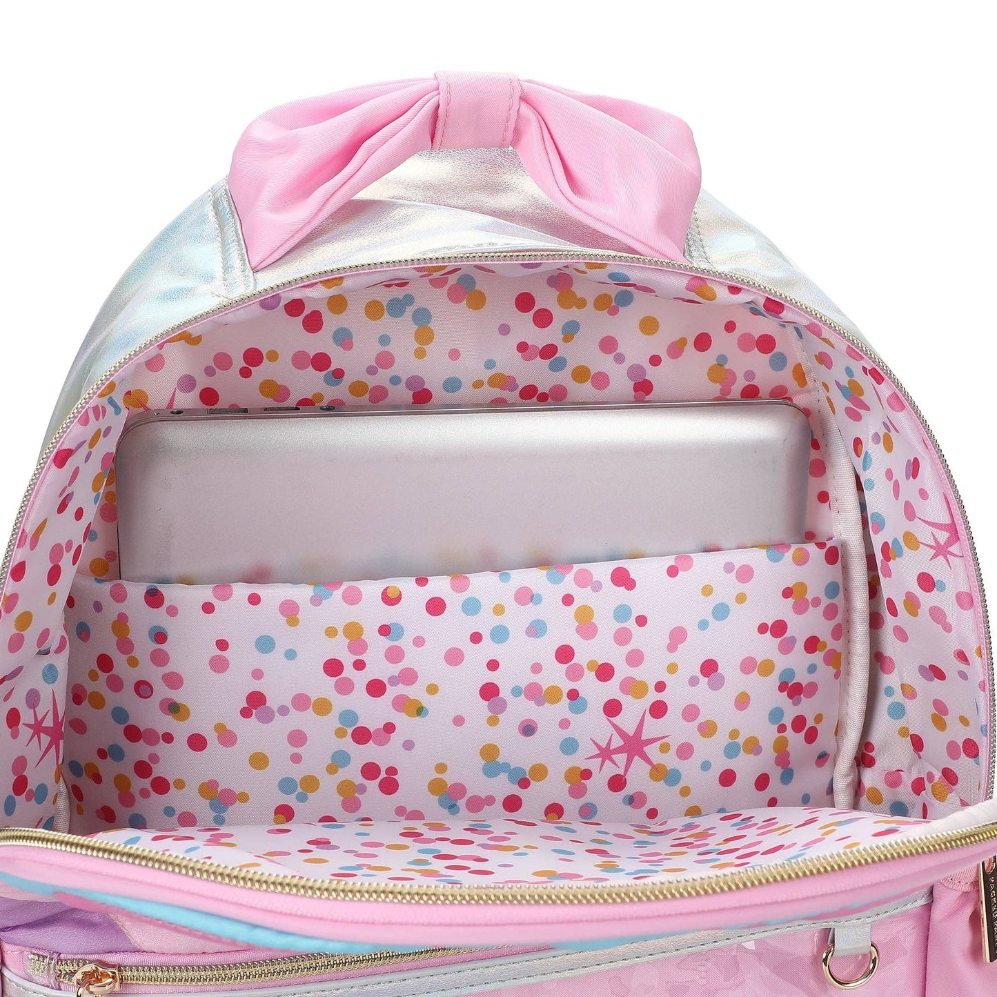 Packed Party - "Taylor" Quilted Confetti Hearts Backpack