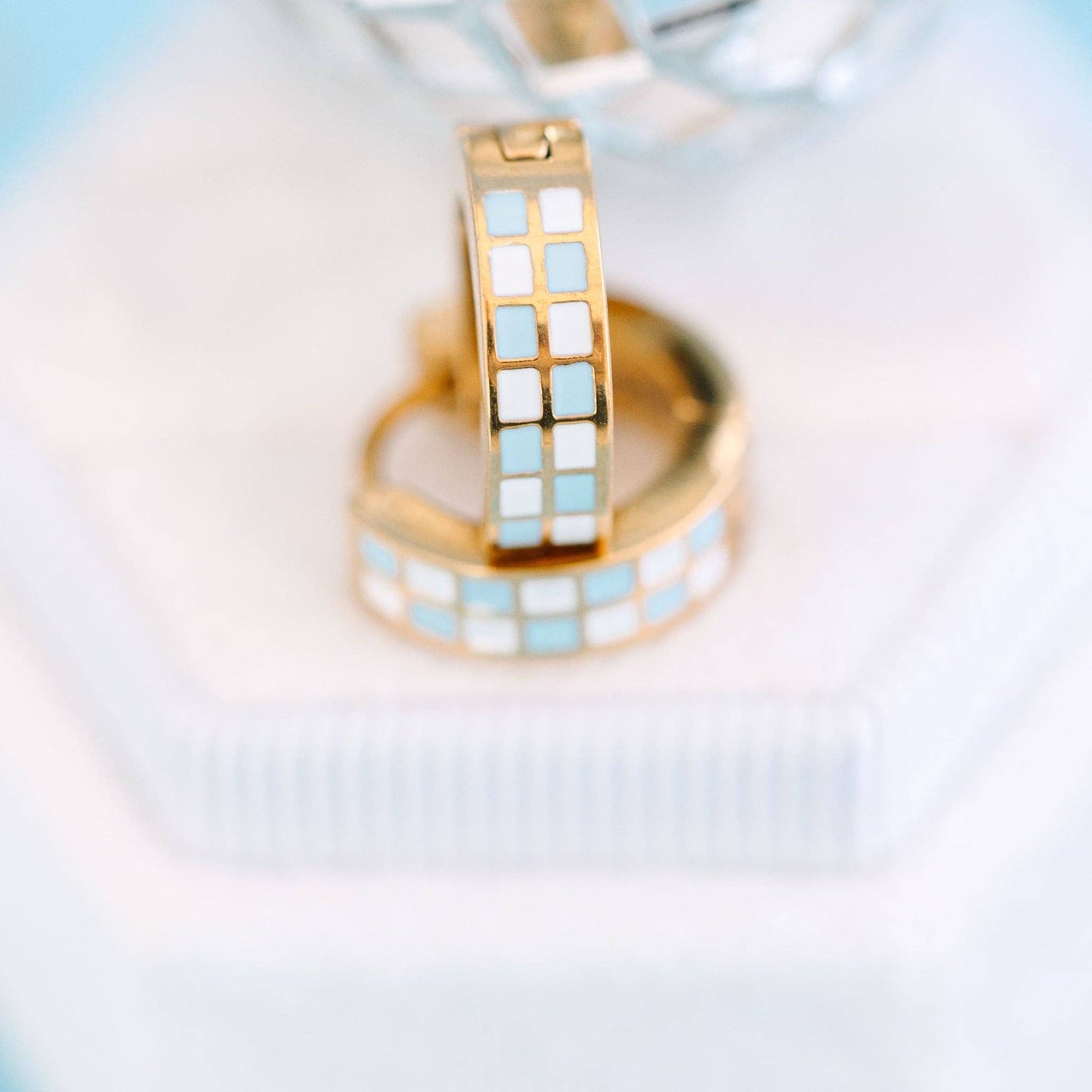 Pierced Co - Checkered Huggies