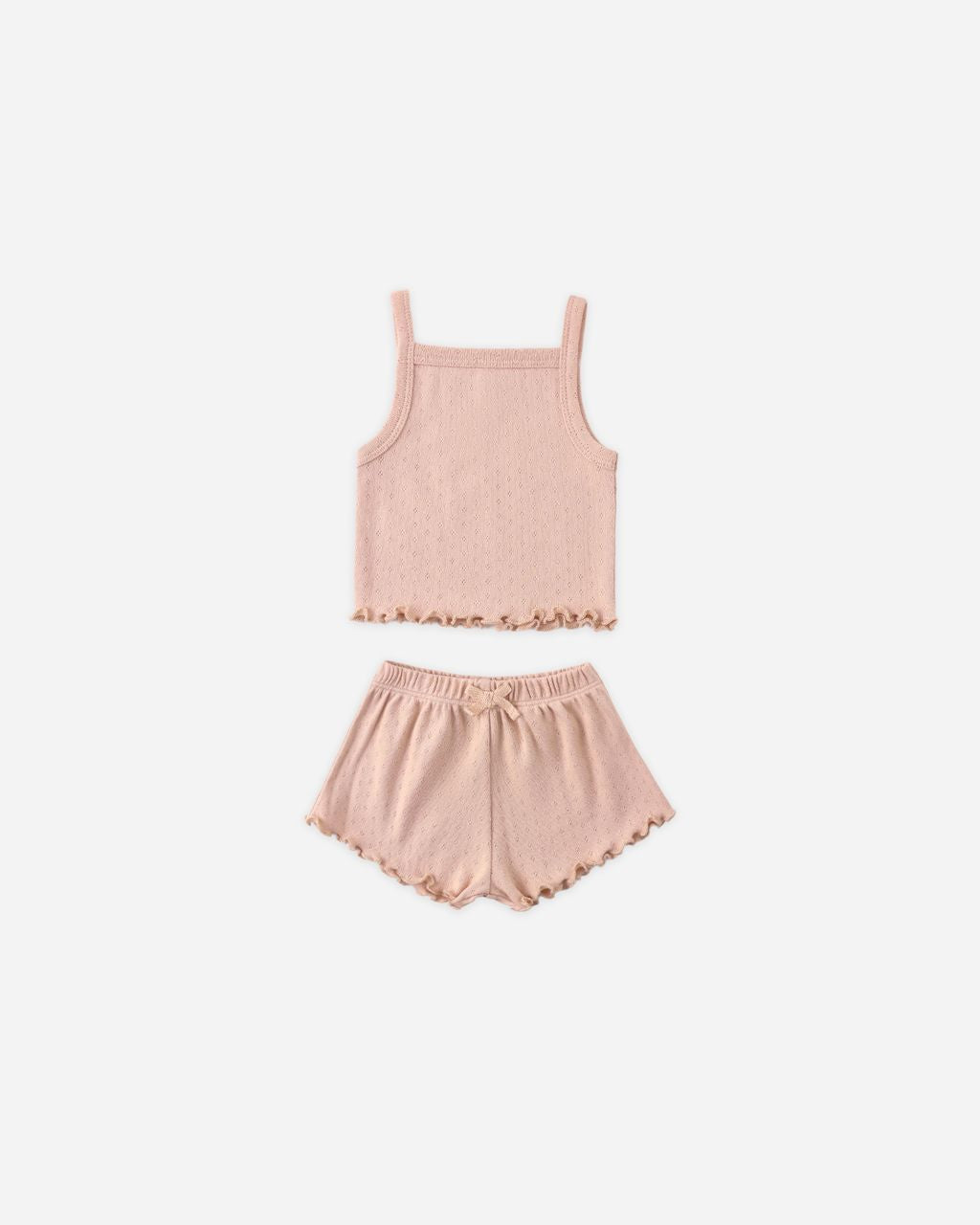 Quincy Mae Pointelle Tank + Shortie Set Melon