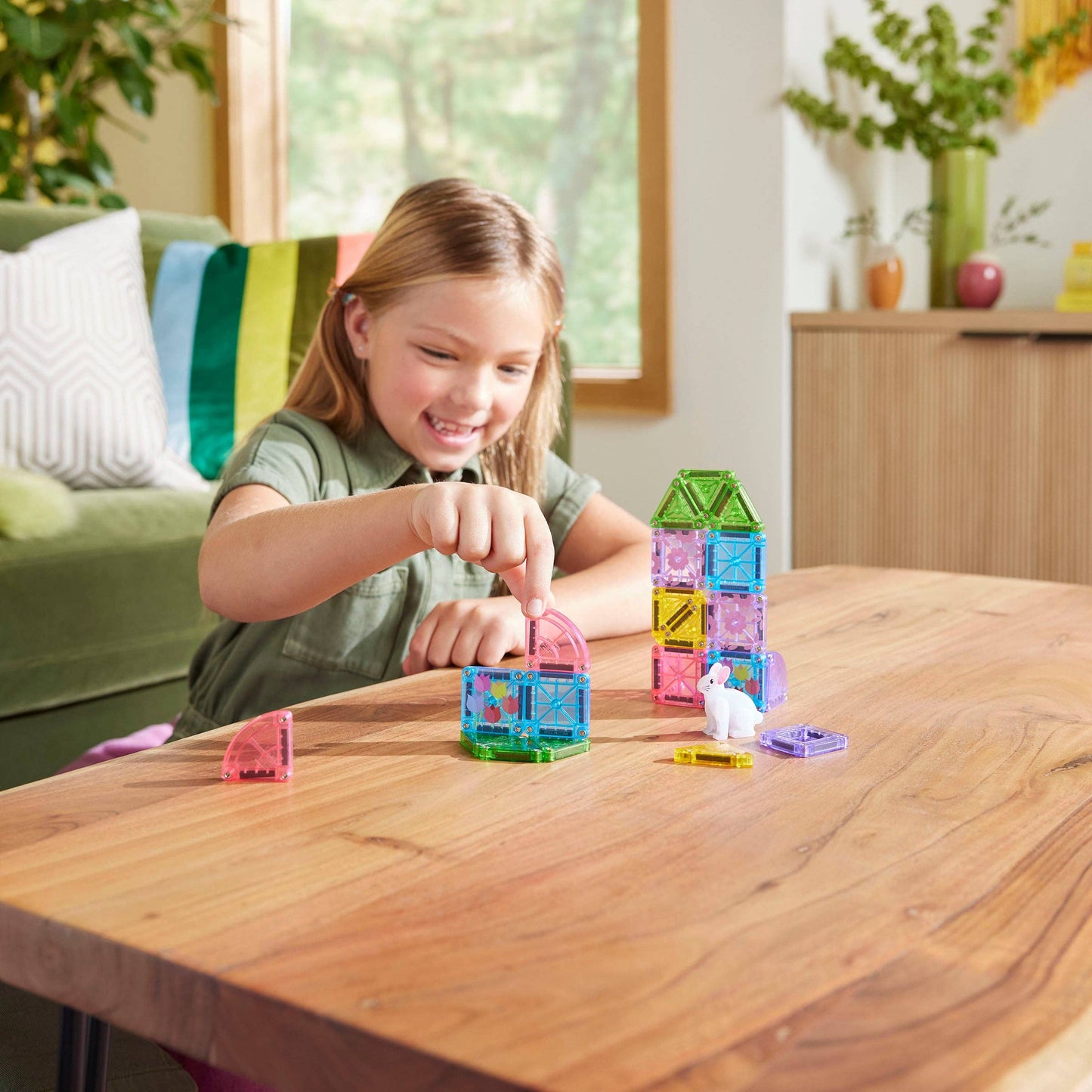Magna-Tiles - MicroMAGS Spring Garden 24 Piece Travel Set