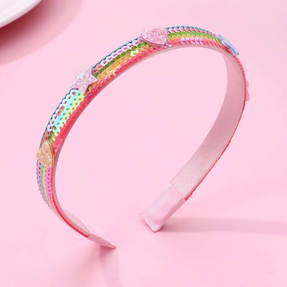 Cheeky Plum - Sequin Headband - Rainbow Run