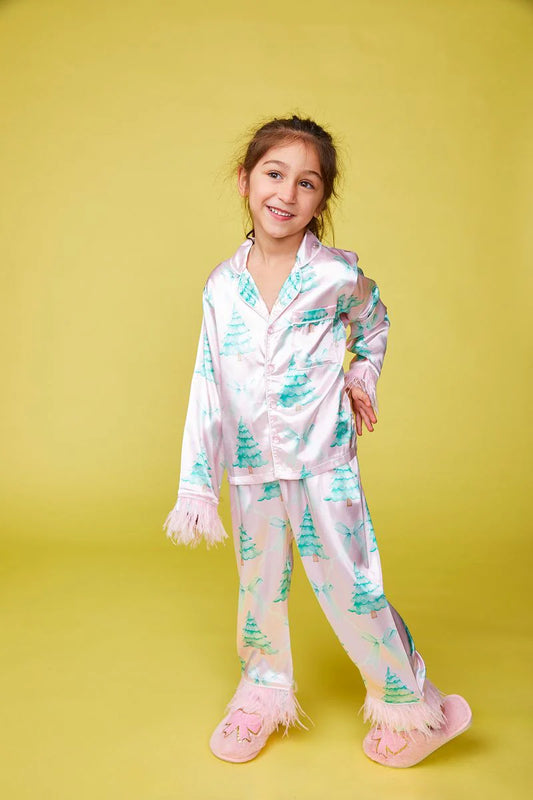 Mini Dreamers Silky Christmas Pajamas