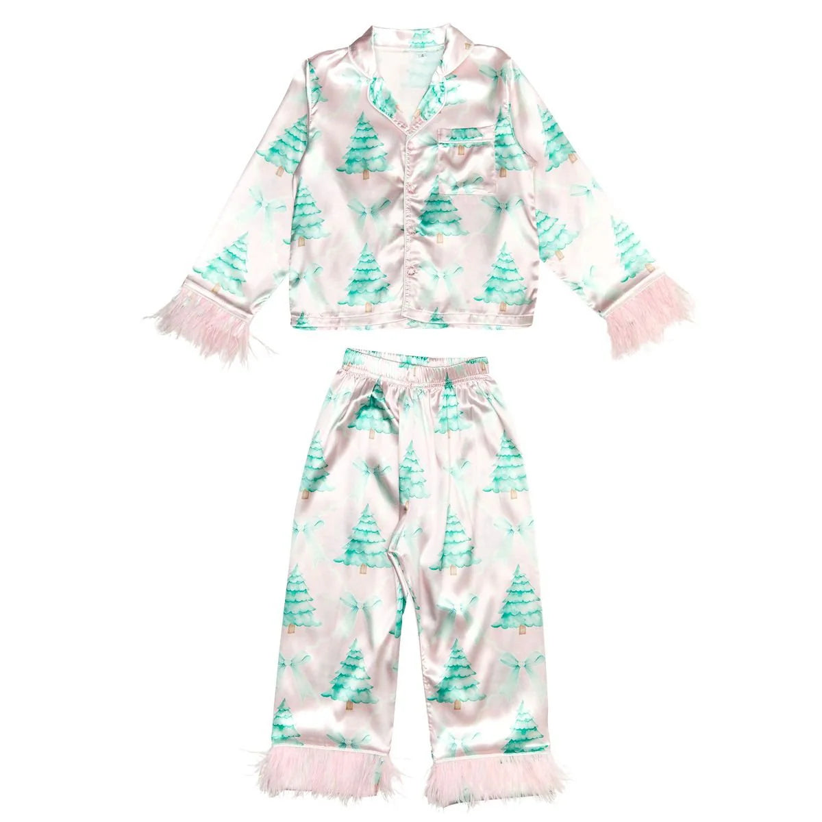 Mini Dreamers Silky Christmas Pajamas