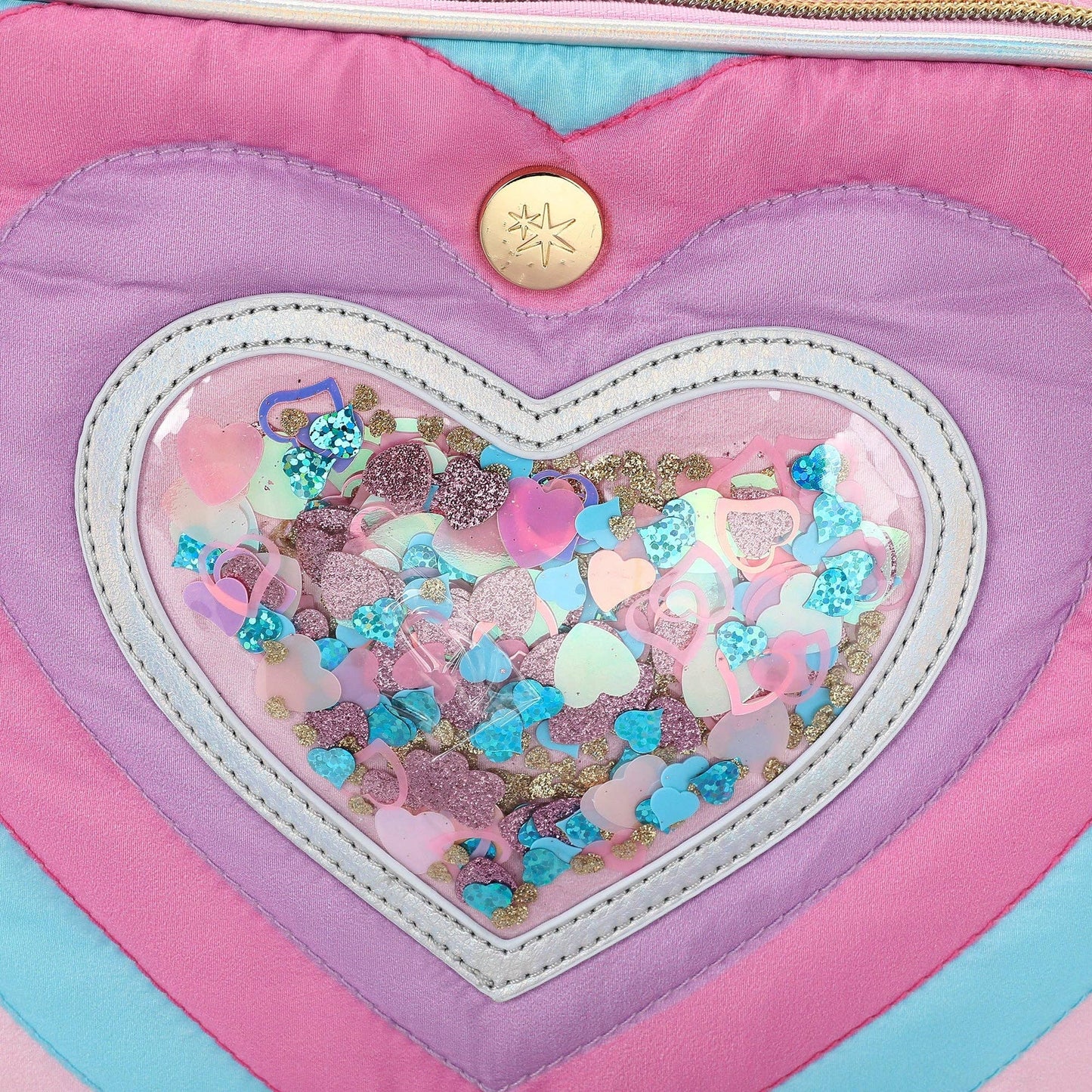 Packed Party - "Taylor" Quilted Confetti Hearts Insulated Lunchbox