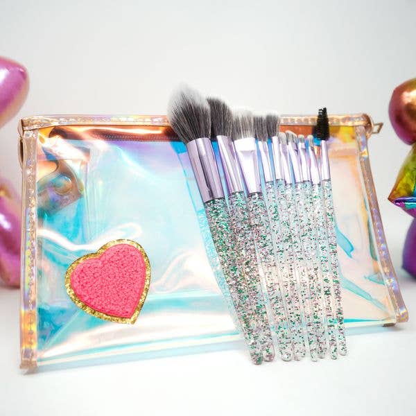 Sunshine & Glitter - Sunshine & Glitter 10-Piece Glitter Glam Brush Set