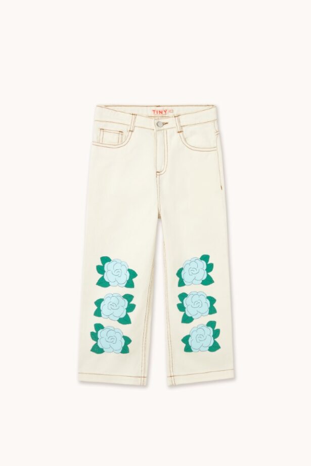 Tiny Cottons Blue Flower Print Denim Jeans