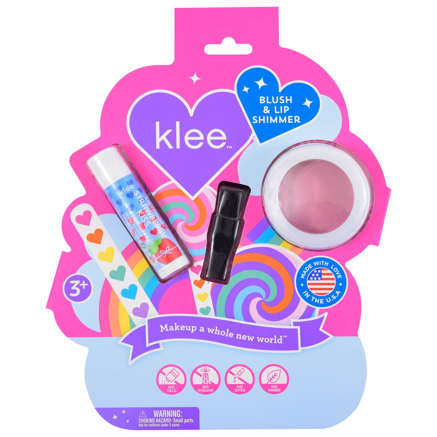 Klee Naturals - NEW!! Seabreeze Spark - Blush and Lip Shimmer Set: Rainbow Glitz