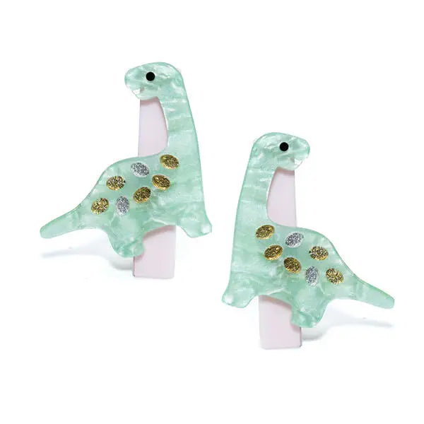 Lilies and Roses Pearlized Dinosaur Alligator Clips