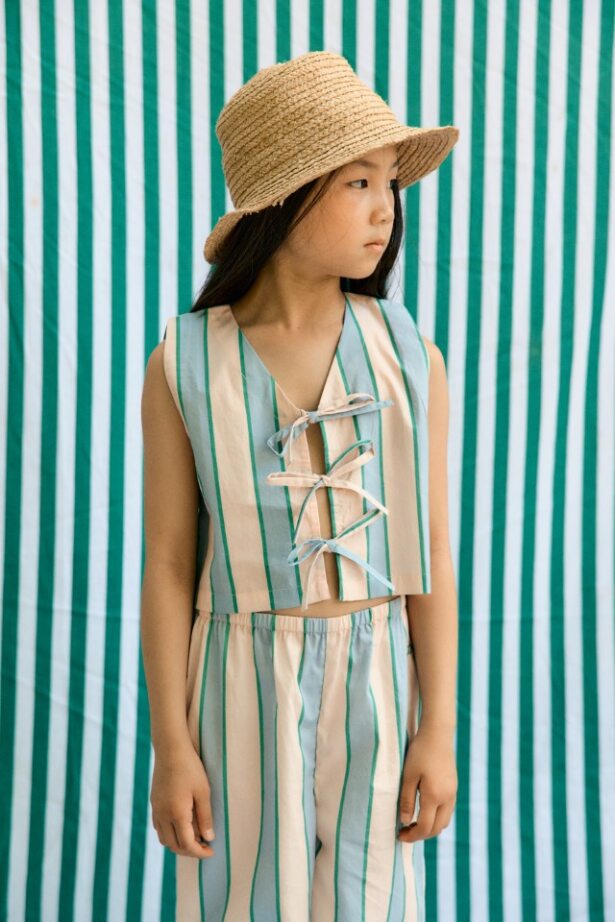 Tiny Cottons Retro Stripes Bows Vest