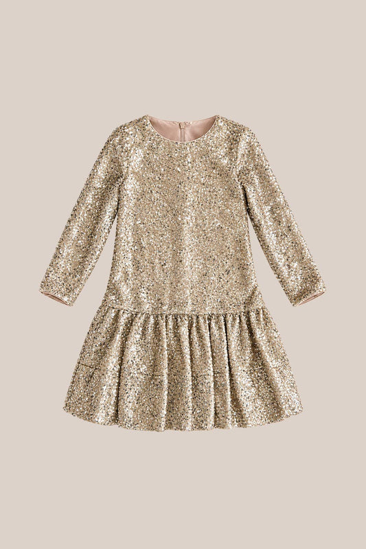 Ivy City Co - Mini Luminaria Dress in Champagne Sequin