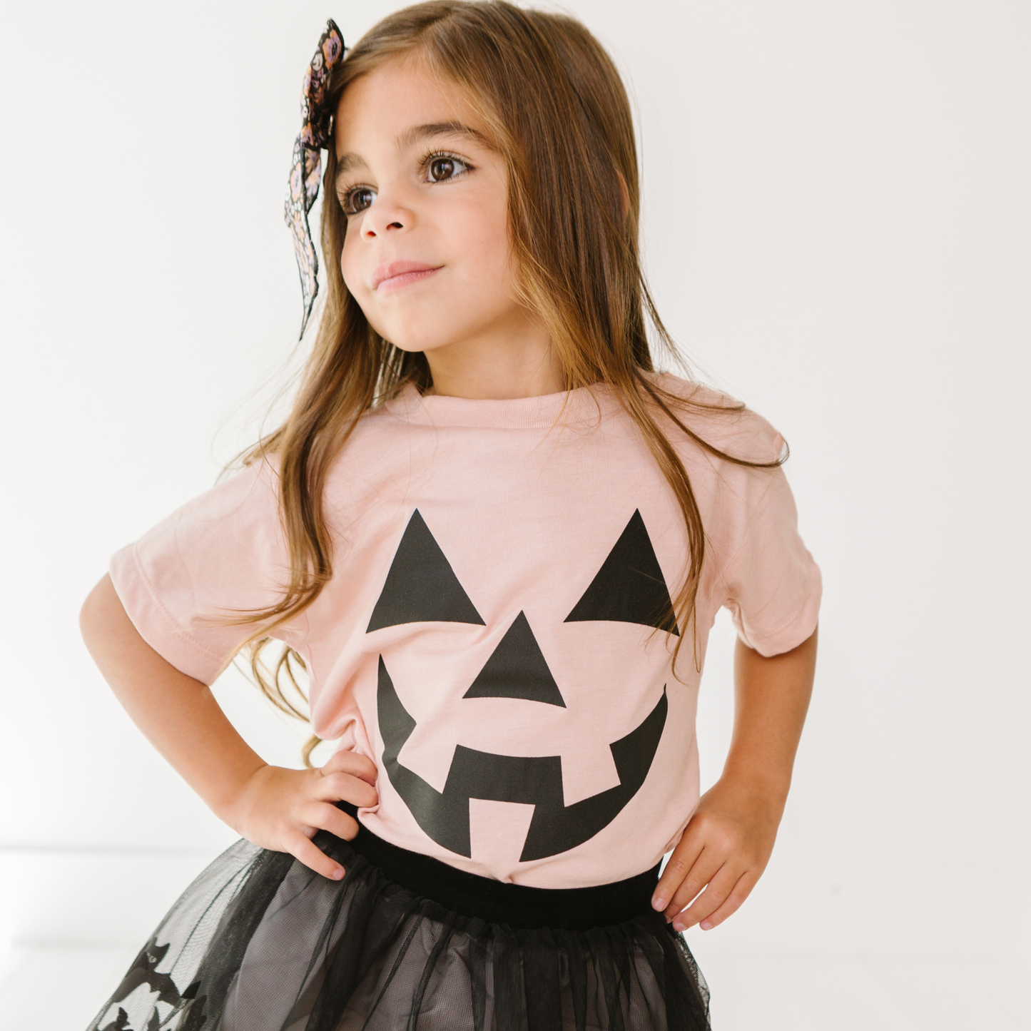 Benny & Ray Apparel - Jack O Lantern Face Halloween T-Shirt: Pink