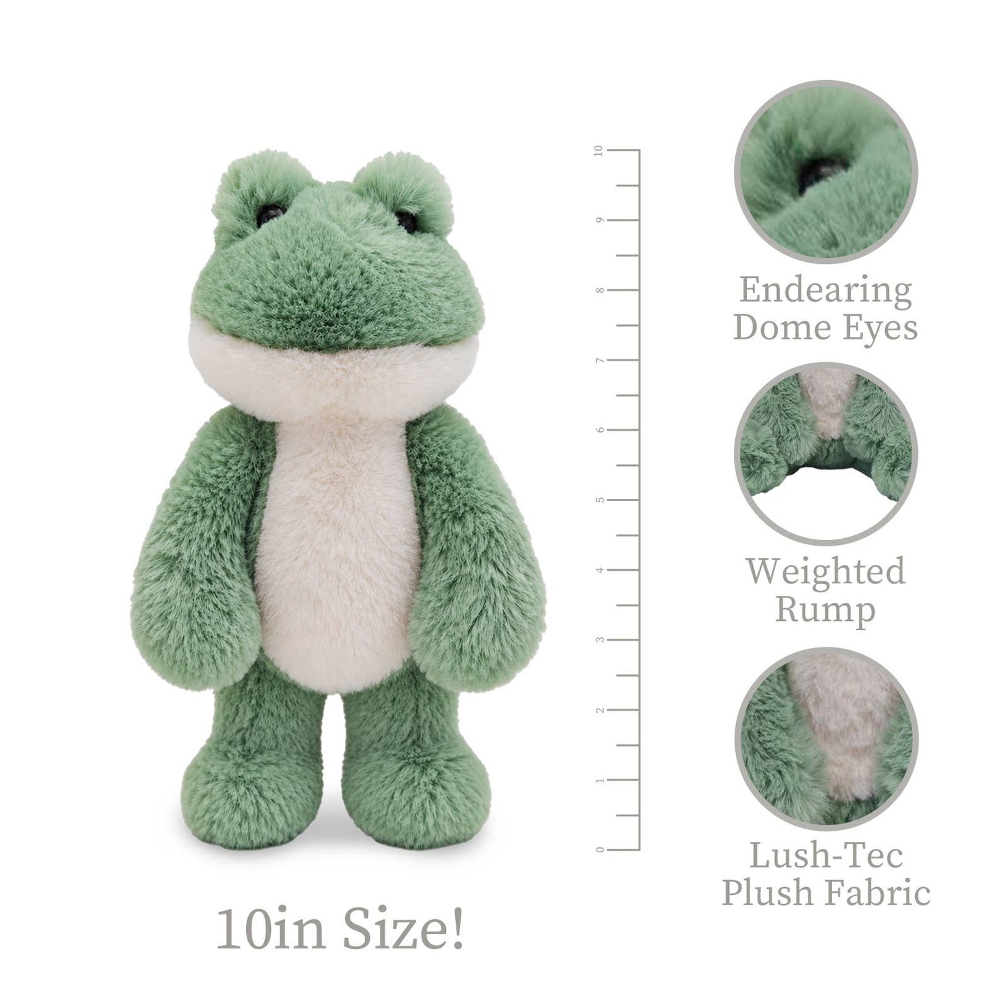 Beverly Hills Teddy Bear Company - World Softest Plush 10 inch - Fern Froggy