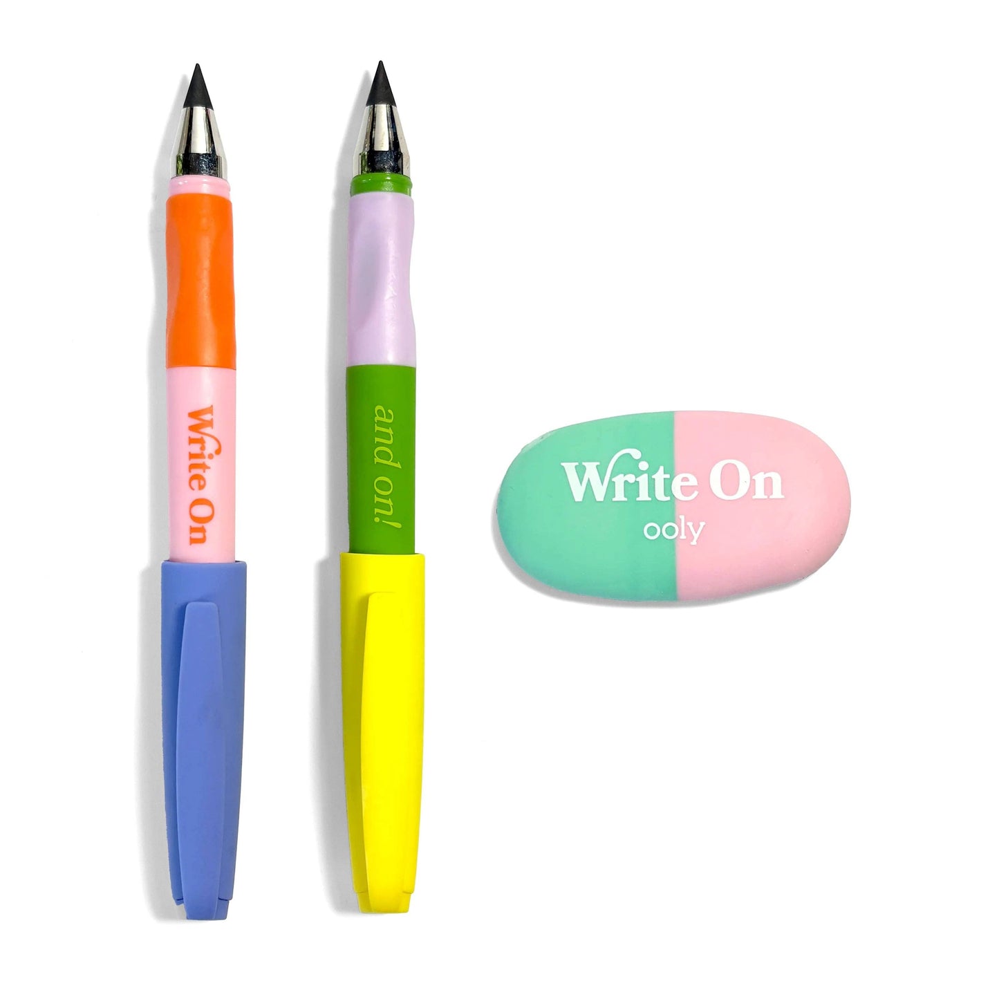 OOLY - Write On: Graphite Pencils + Eraser (3 PC Set)