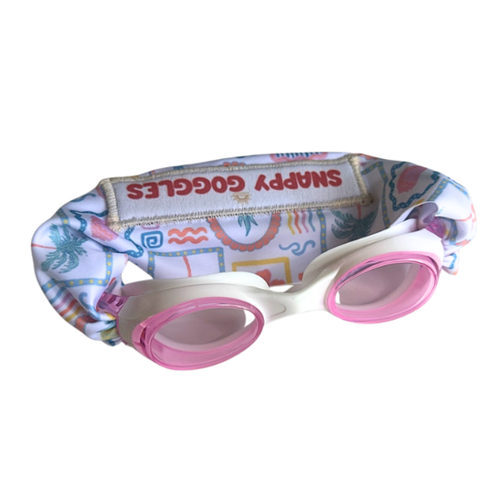 Snappy Goggles - Coastal Collection – Kids Swim Goggles, Floatable (Ages 3+): Euro Summer