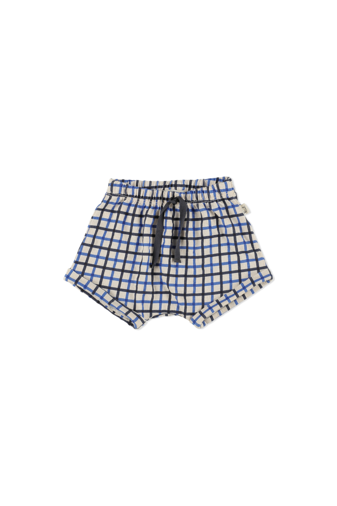 My Little Cozmo Mika Shorts in Check-Navy