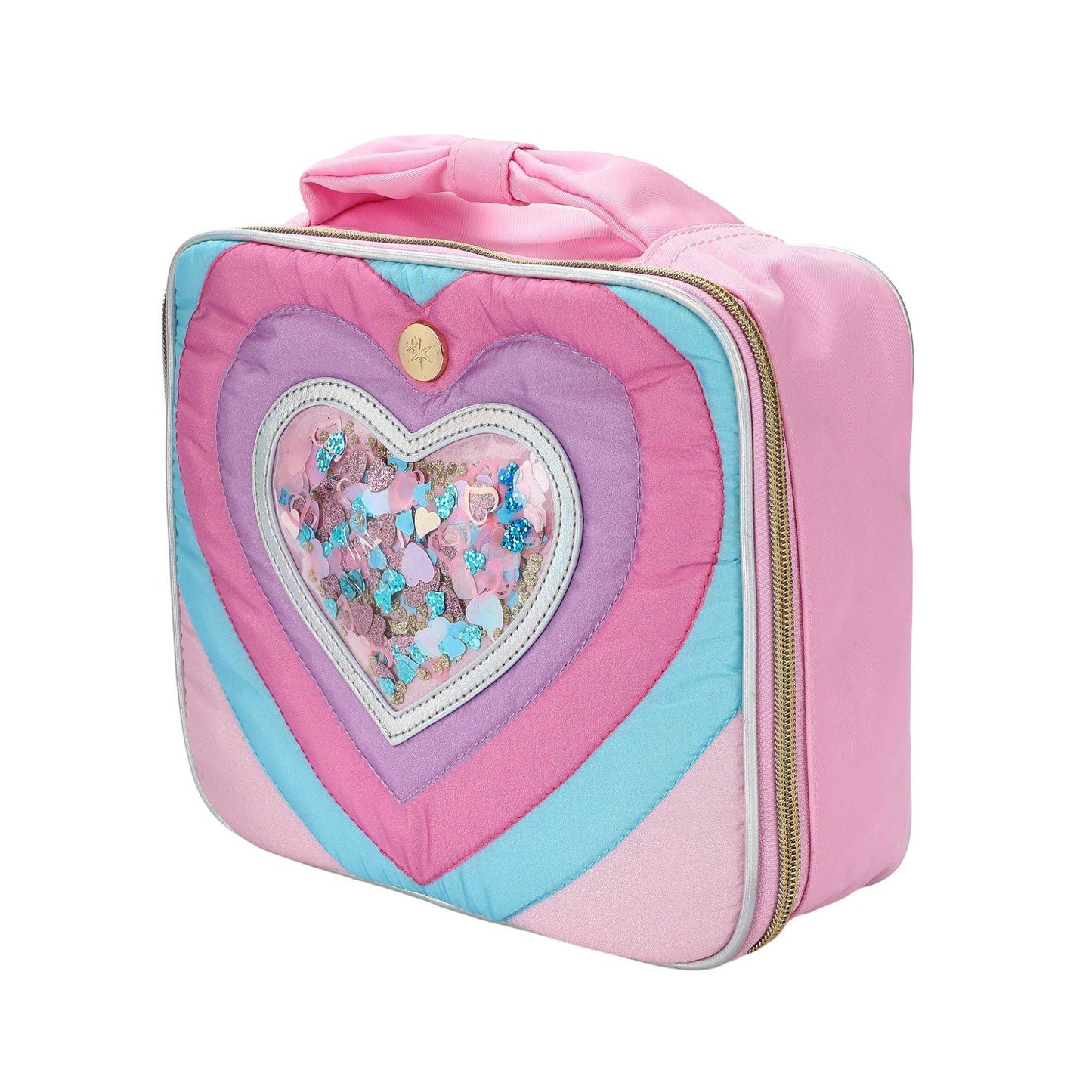Packed Party - "Taylor" Quilted Confetti Hearts Insulated Lunchbox