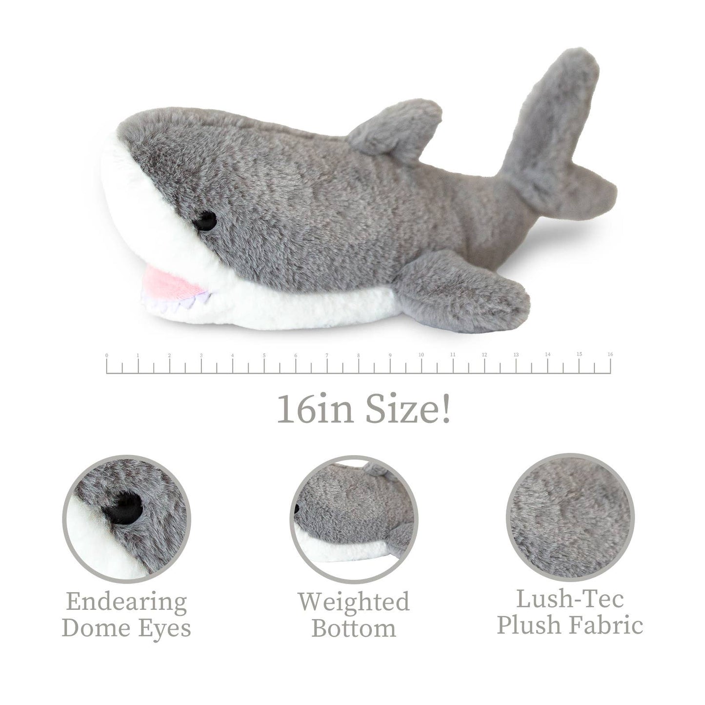 Beverly Hills Teddy Bear Company - World Softest Plush 16 inch - Waves Sharkey