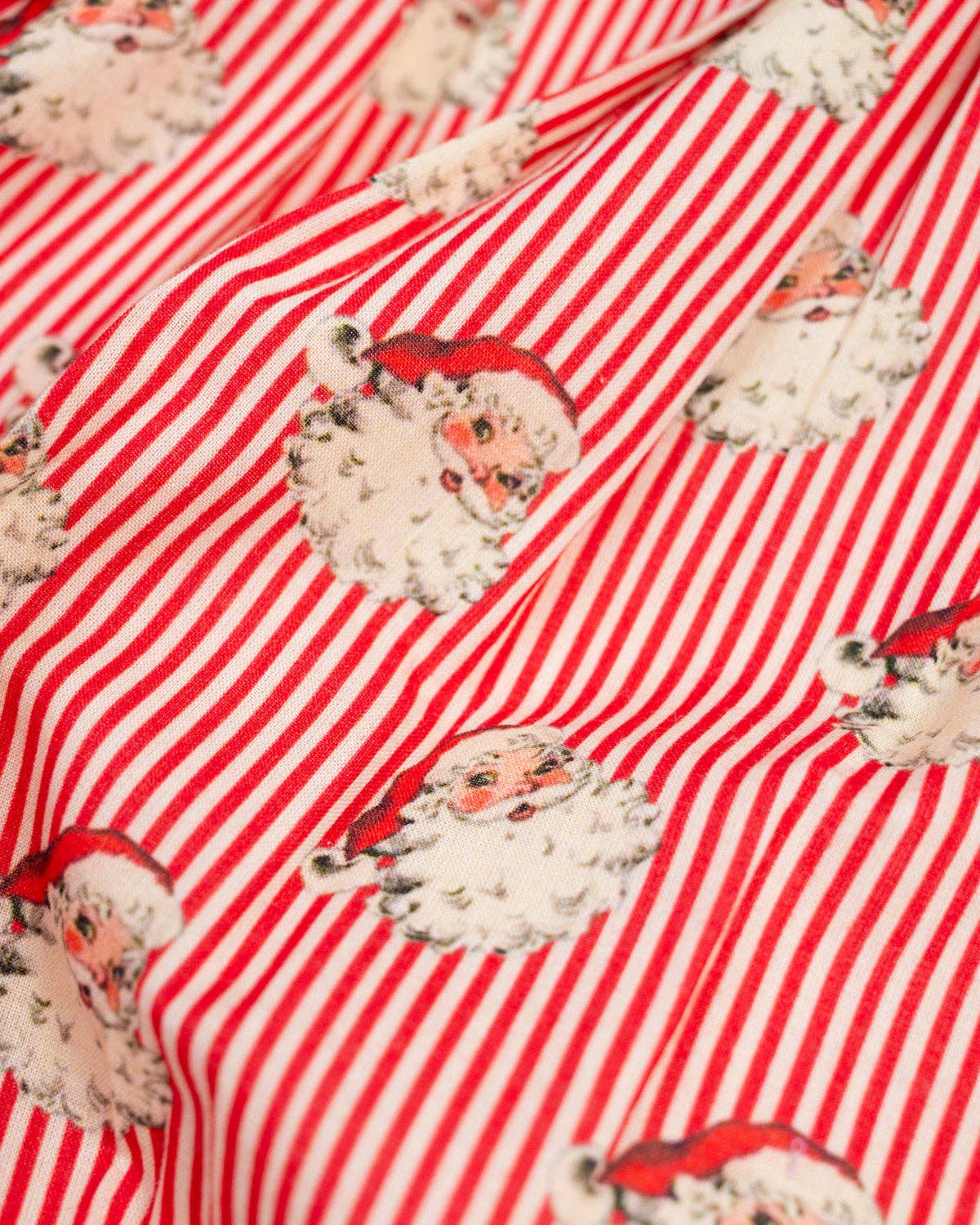Smockingbird - Red Striped Vintage Santa Pajama Set