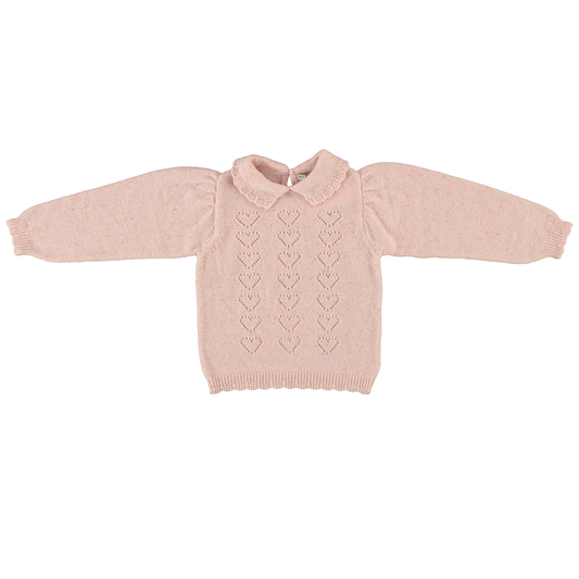 Bebe Organic Monna Sweater Heart Pink