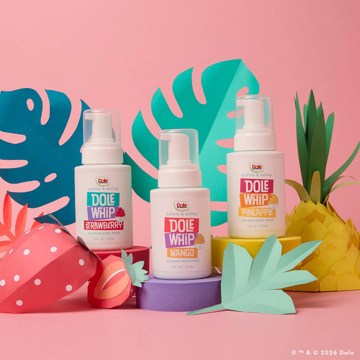 Dabble & Dollop® - Dole Whip® Strawberry Foaming Body Wash