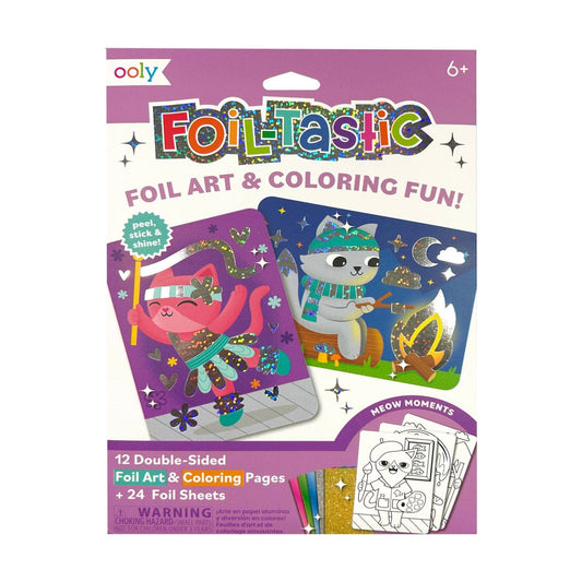 OOLY - Foil-tastic: Foil Art & Coloring Fun - Meow Moments (36 PC Set)