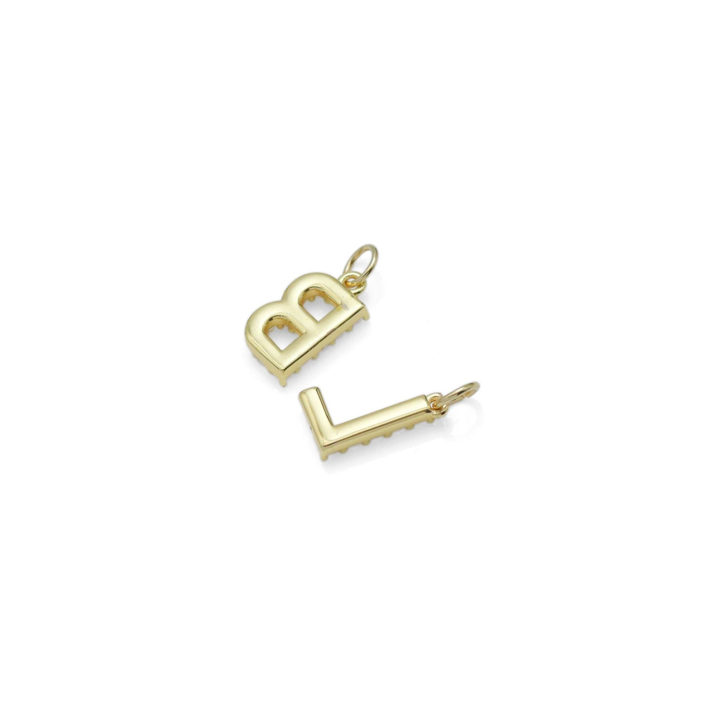 BestBeads&Beyond - Cute Gold Pearl Initial Letter Charm