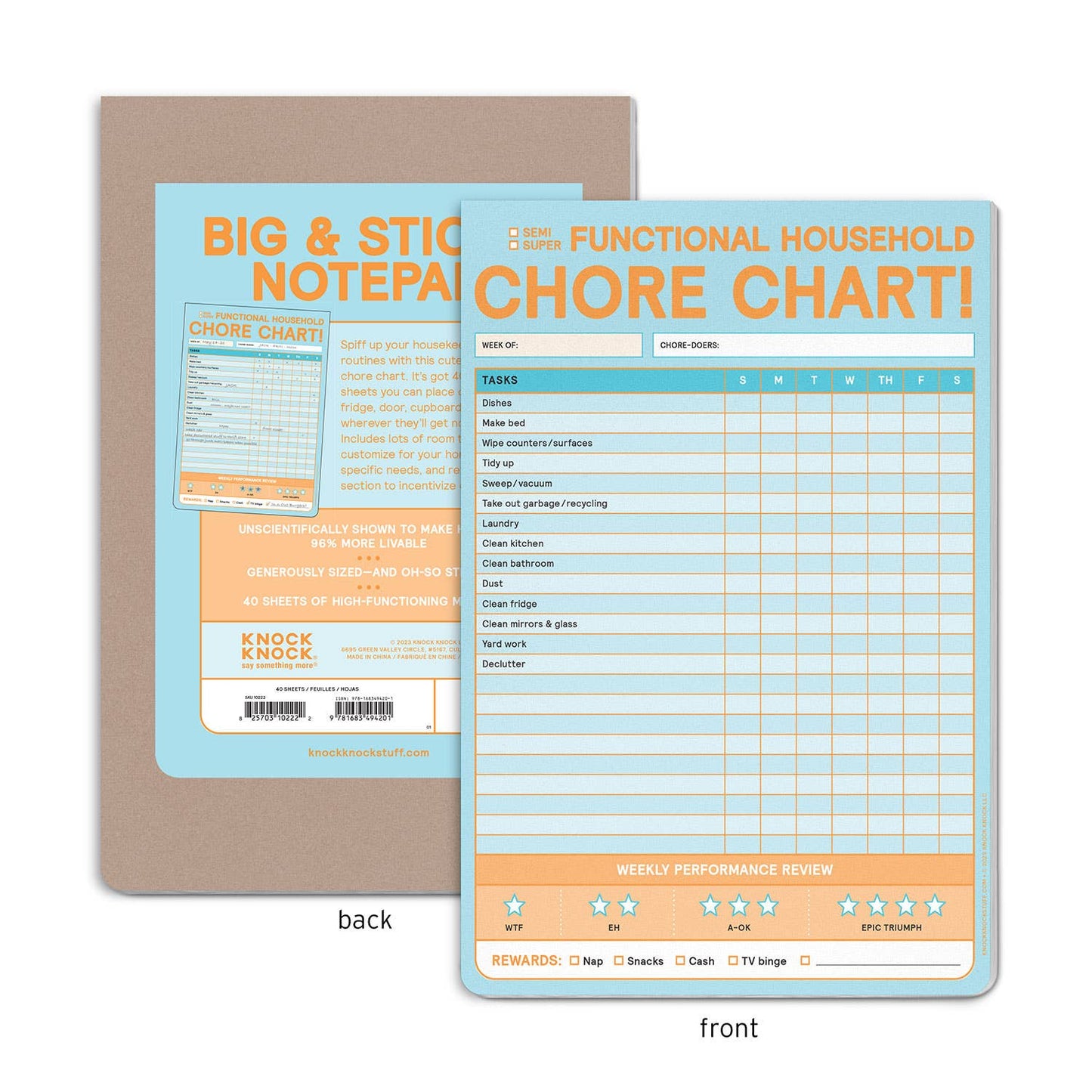 Knock Knock - Chore Chart Big & Sticky Notepads