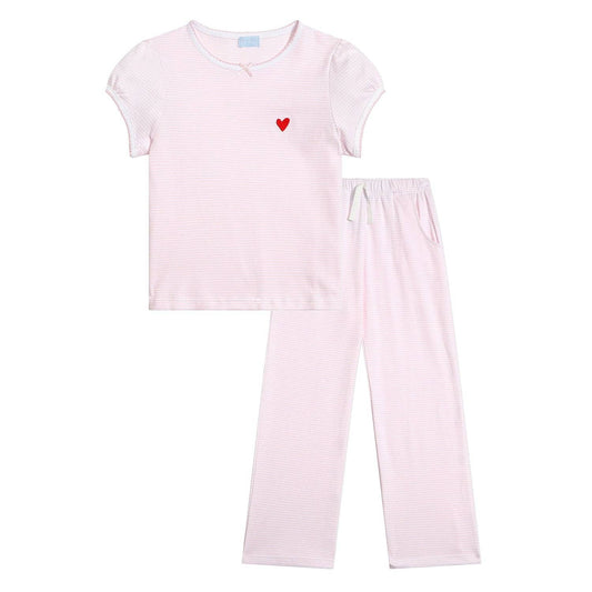 Joy Street - Harbor Stripe Kids Long Camp Set: Pink Stripe
