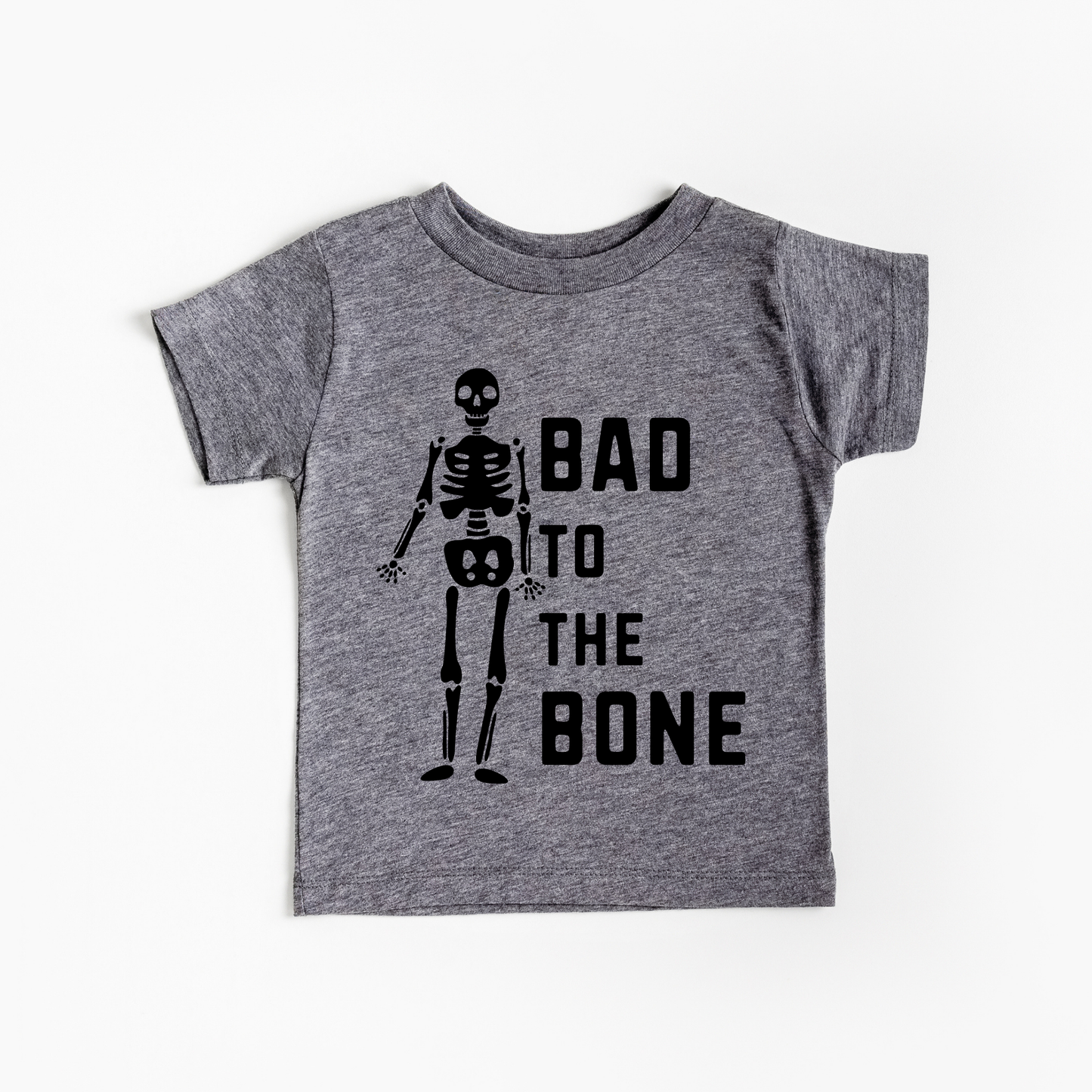 Benny & Ray Apparel - Bad to the Bone Halloween Shirt: Grey