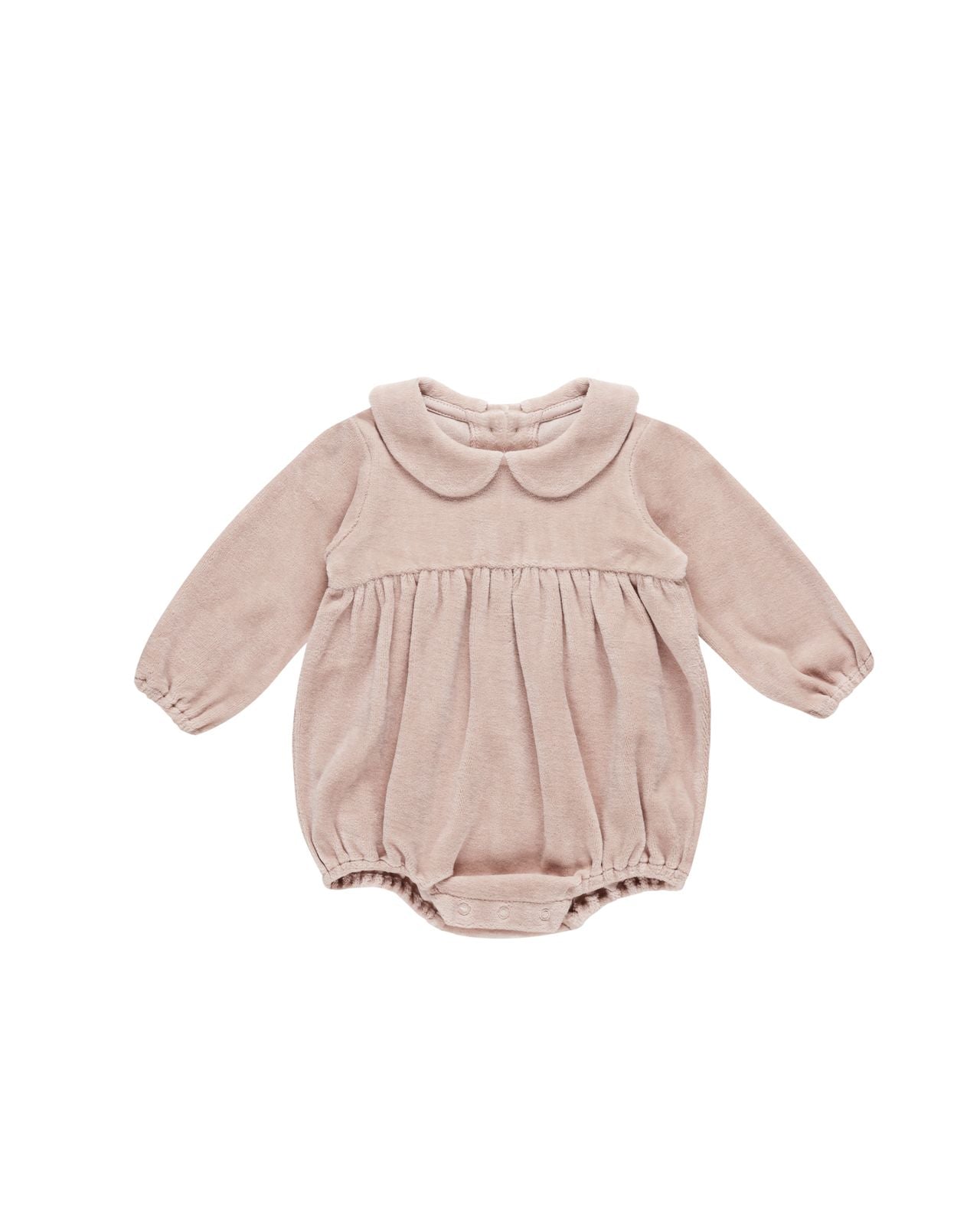 Quincy Mae Peter Pan Romper Blush