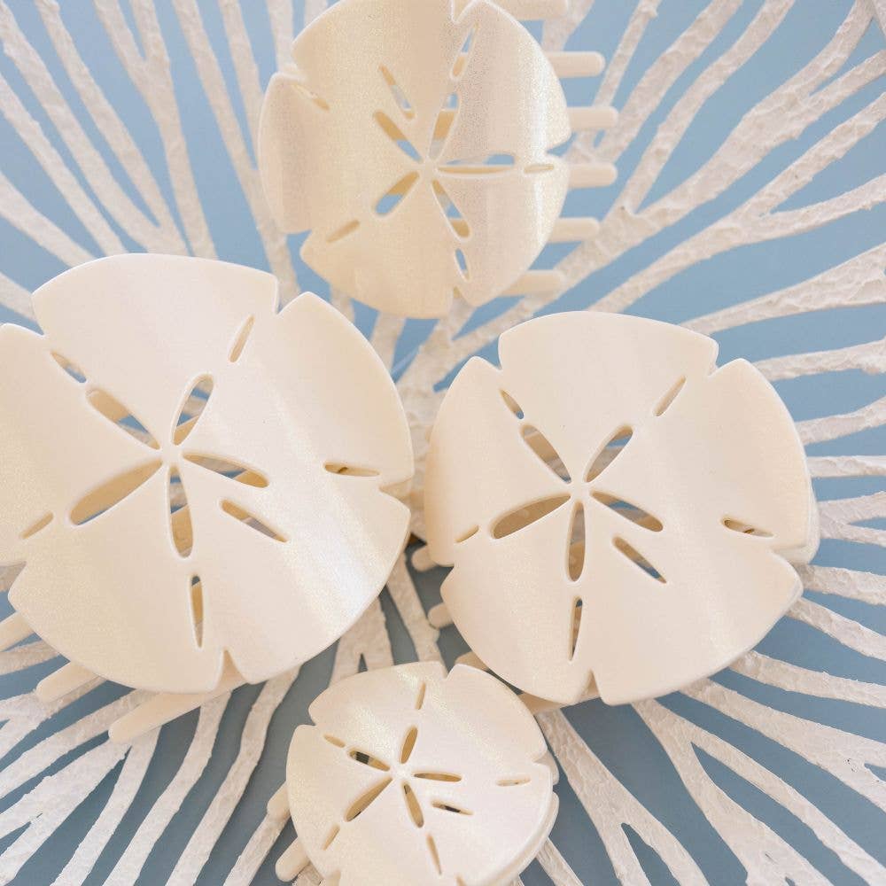 TELETIES - Sand Dollar | Small | Flat Shape Hair Clip