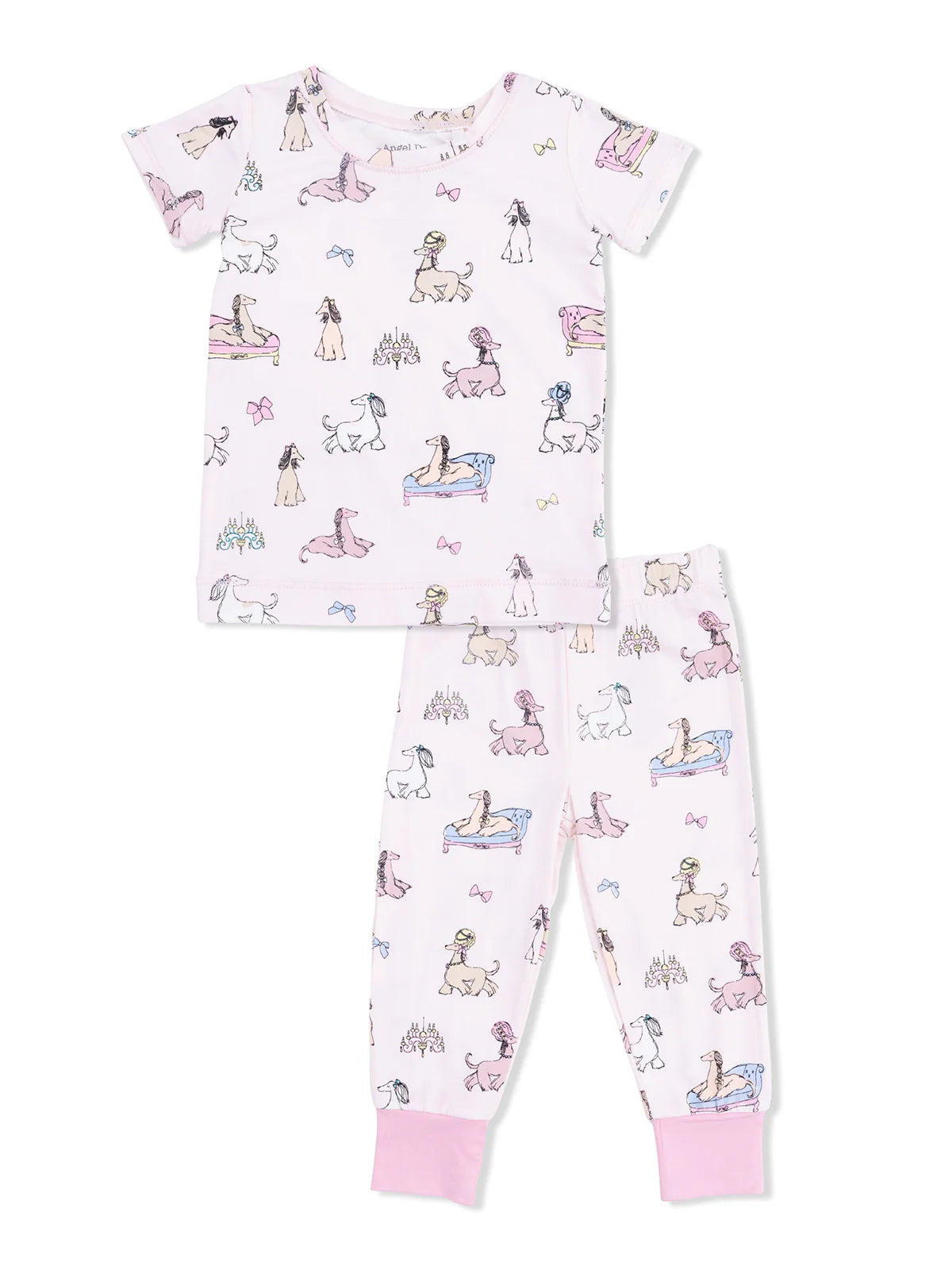 Angel Dear Fancy Hounds with Bows Short Sleeve Loungewear Set
