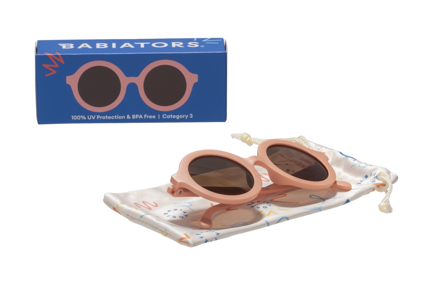 Babiators - Peachy Keen Euro Round Kids Sunglasses with Amber Lens: Ages 3-5