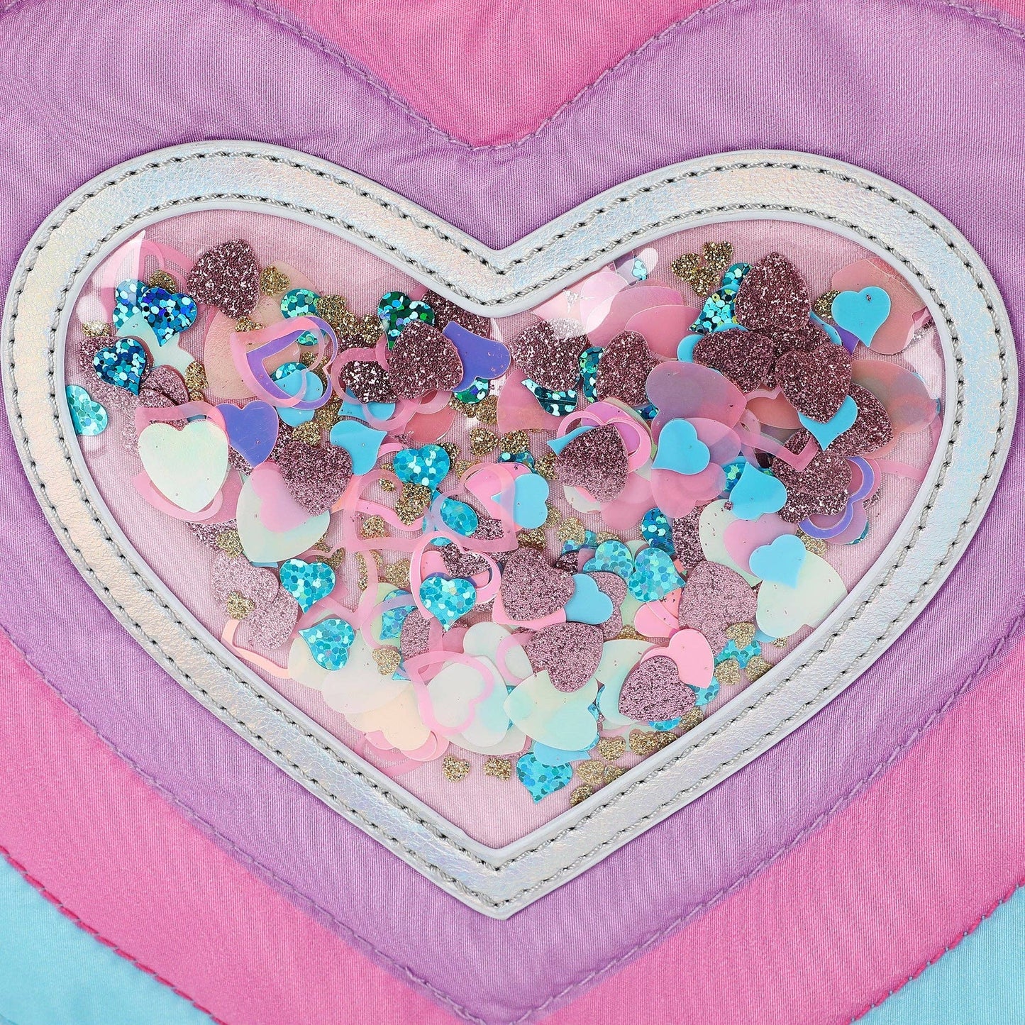 Packed Party - "Taylor" Quilted Hearts Confetti Pencil Pouch