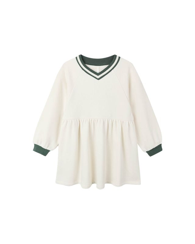 Rylee + Cru Raglan Sweatshirt Dress Natural