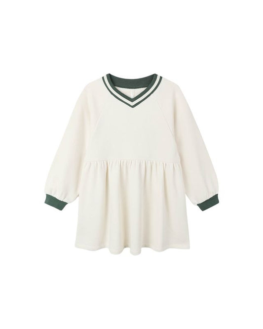 Rylee + Cru Raglan Sweatshirt Dress Natural
