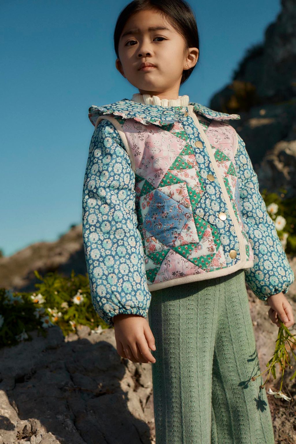Louise Misha Agara Jacket Navy Snowfall Patch