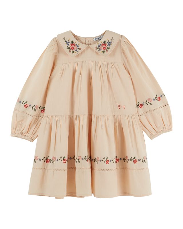 Emile & Ida Cross Stitch Dress Farine